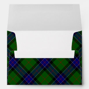 Sinclair tartan blue green plaid envelope