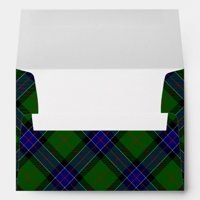 Sinclair tartan blue green plaid envelope (Back (Bottom))