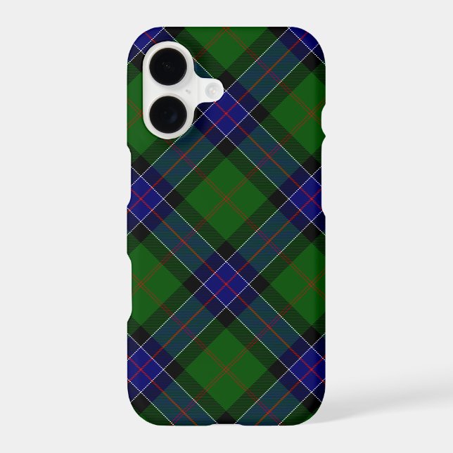 Sinclair tartan blue green plaid iPhone case (Back)