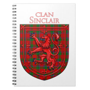 Sinclair Tartan Scottish Plaid Lion Rampant Notebook