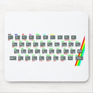 Sinclair ZX Spectrum Keyboard Keys Mouse Mat