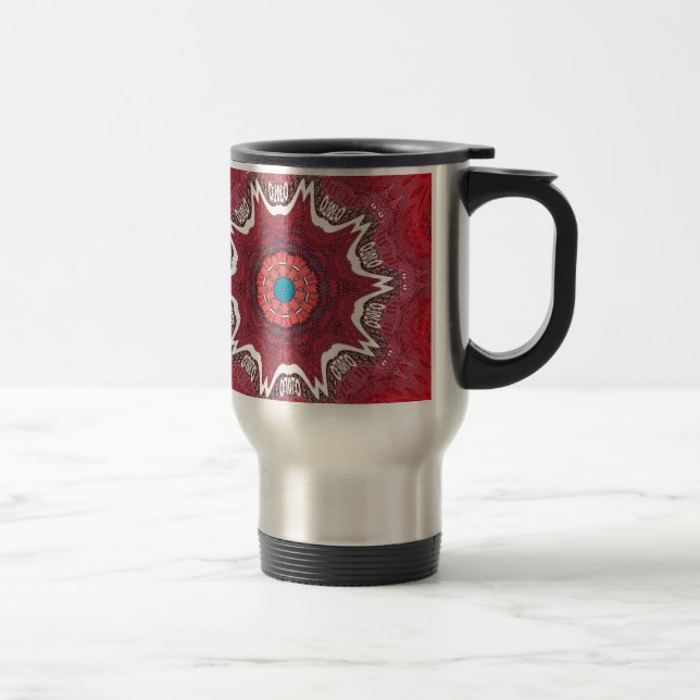 Sindhi Ethnic Tribal Pattern Art Print Travel Mug (Right)
