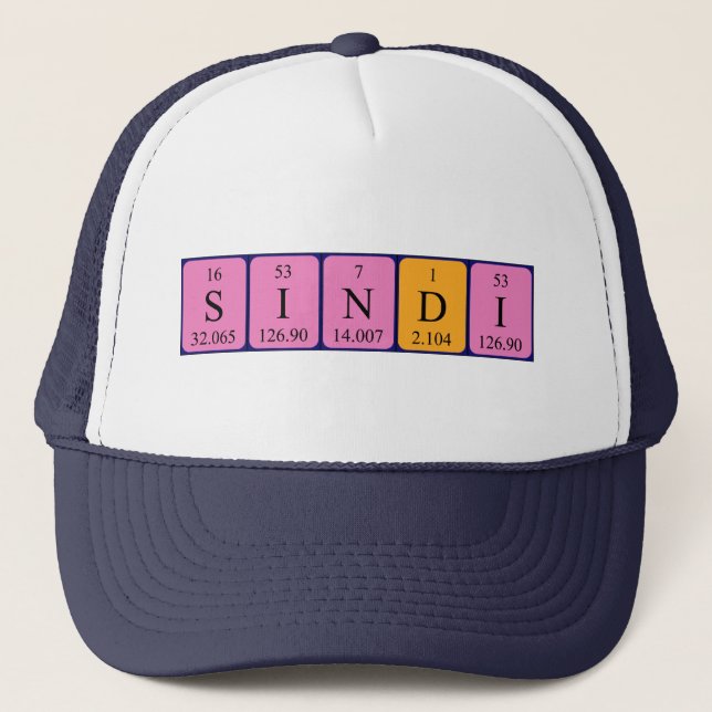 Sindi periodic table name hat (Front)