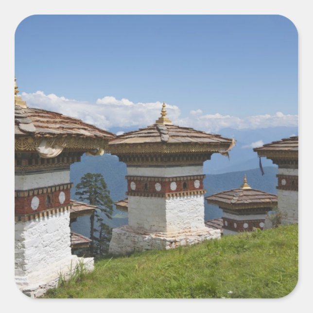 Sindokha Dzong, Dochu La Pass 2 Square Sticker (Front)