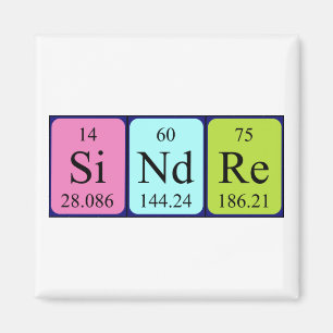 Sindre periodic table name magnet