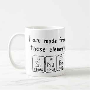 Sindre periodic table name mug