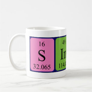 Sindre periodic table name mug