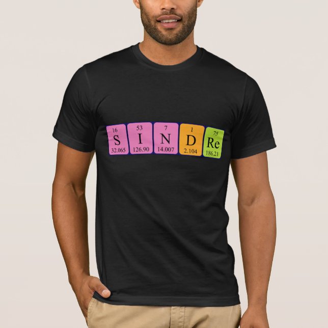 Sindre periodic table name shirt (Front)