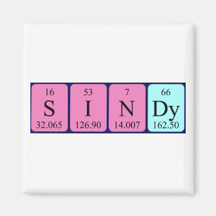 Sindy periodic table name magnet