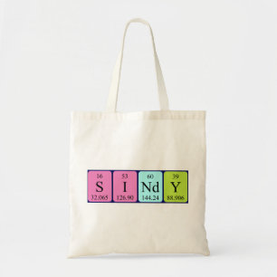 Sindy periodic table name tote bag