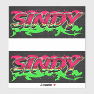 Sindy Vorname Name Graffiti Aufkleber Sticker