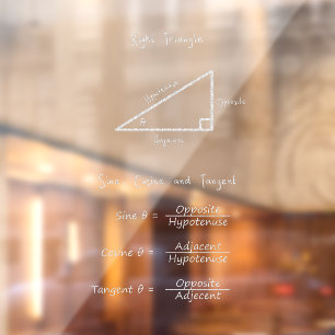 Sine Cosine Tangent Right Triangle Geometry Decal
