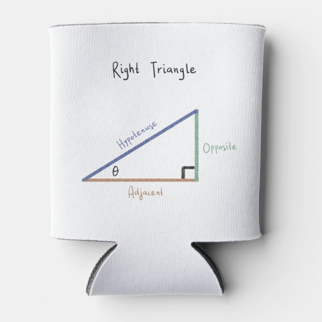 Sine Cosine Tangent Right Triangle Trigonometry Can Cooler (Front)