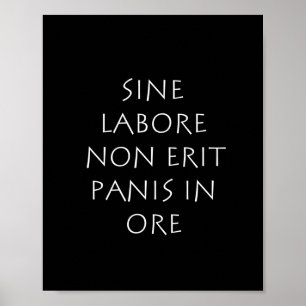 Sine labore non erit panis in ore poster