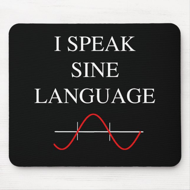 Sine Language Mouse Mat (Front)