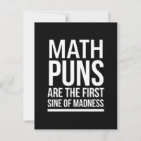 Sine of madness funny maths puns white