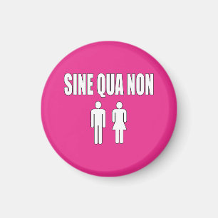 Sine Qua Non Romantic Latin Quote Valentine's Day Magnet