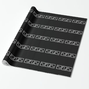 Sine Square Tri Wrapping Paper