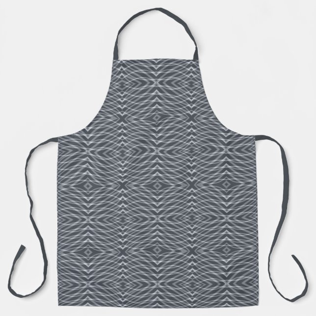 Sine Wave Pulse Signal Modern Abstract Art Design Apron (Front)
