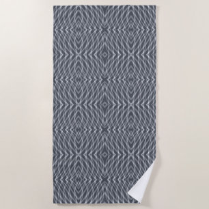 Sine Wave Pulse Signal Modern Abstract Art Design  Beach Towel