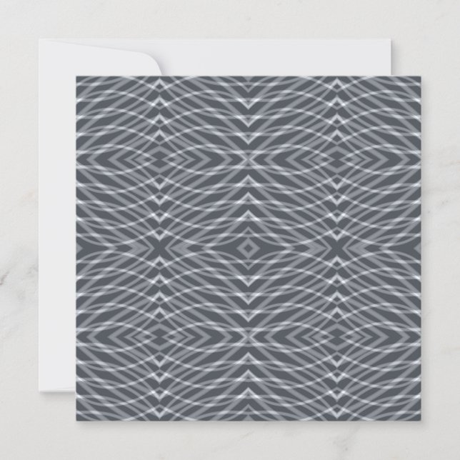 Sine Wave Pulse Signal Modern Abstract Art Design Card (Front)