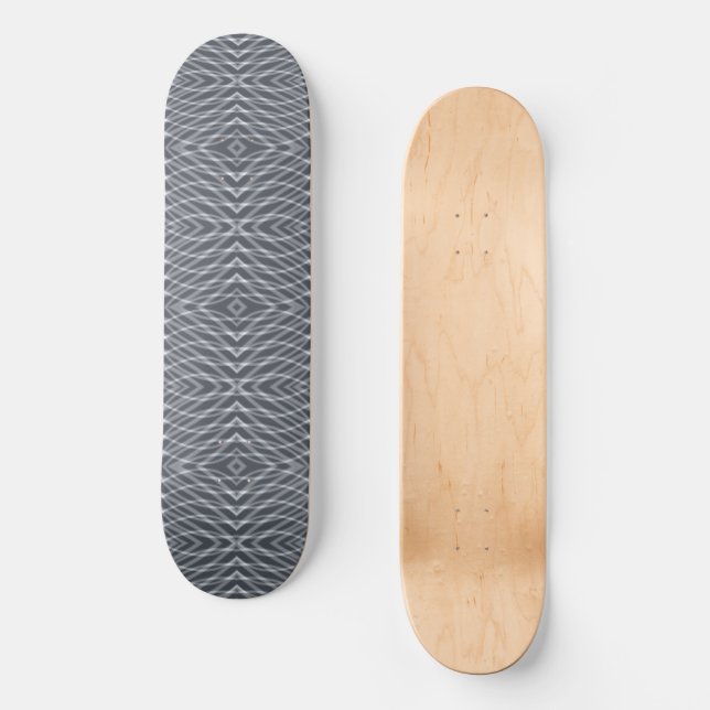 Sine Wave Pulse Signal Modern Abstract Art Design  Skateboard (Front)