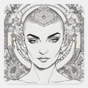 sinead oconnor  square sticker