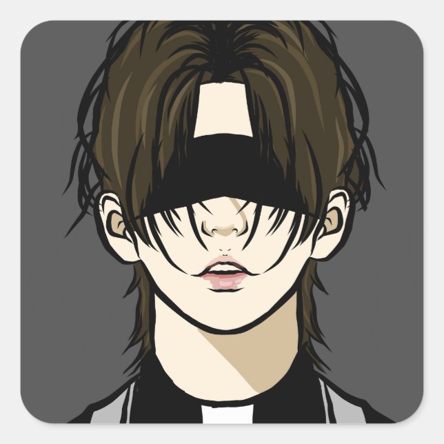 sinful desire square sticker (Front)