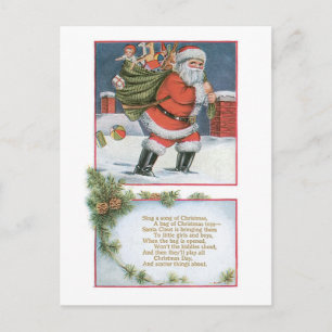 Sing a Song of Christmas Holiday Postcard