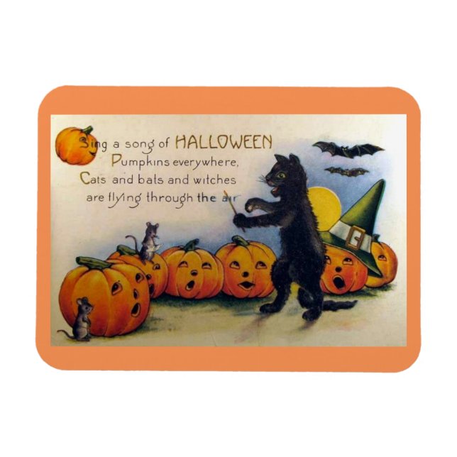 Sing a Song of Halloween Vintage  Magnet (Horizontal)