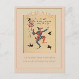 Sing a Song of Sixpence Good Luck Postcard