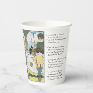 Sing a Song of Sixpence Mother Goose Nursery Rhyme Paper Cups