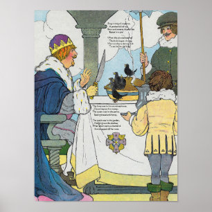 Sing a Song of Sixpence Mother Goose Nursery Rhyme Poster