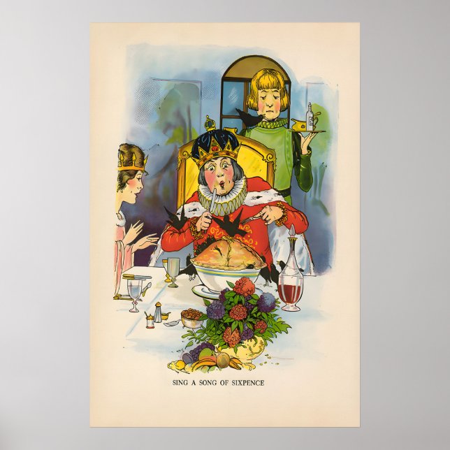 Sing A Song of Sixpence - Nursery Rhyme Poster (Front)