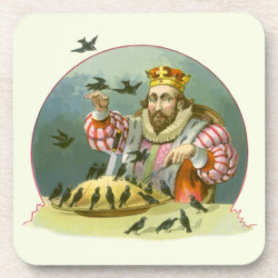 Sing a Song of Sixpence, Vintage Nursery Rhyme Coaster