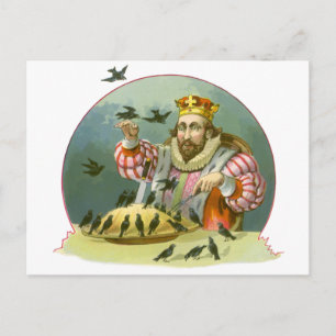 Sing a Song of Sixpence, Vintage Nursery Rhyme Postcard