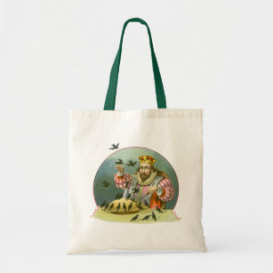 Sing a Song of Sixpence, Vintage Nursery Rhyme Tote Bag