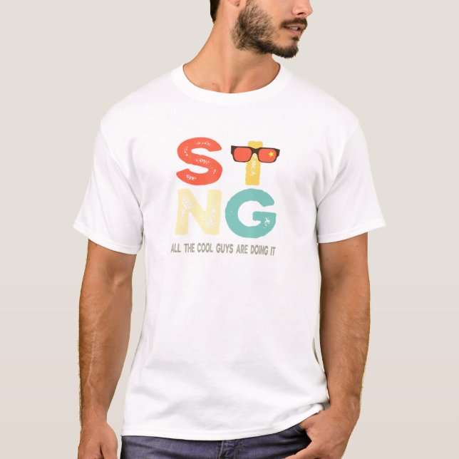Sing All The Cool Guys Are Doing It Vocal Singer T-Shirt (Front)