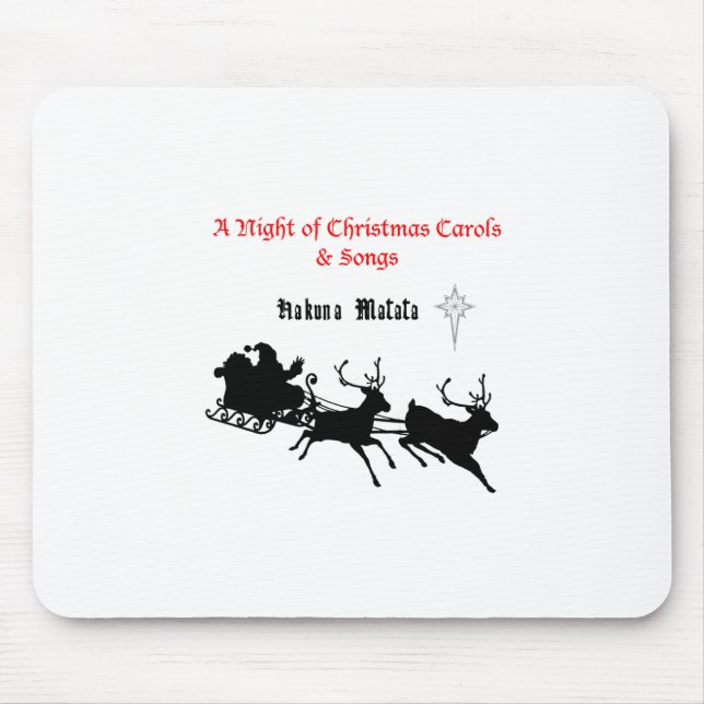 Sing Along Christmas – Carols & Festive Joy Mouse Mat (Front)