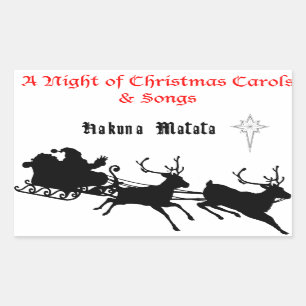 Sing Along Christmas – Carols & Festive Joy Rectangular Sticker