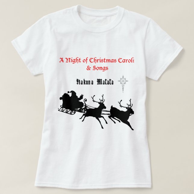 Sing Along Christmas – Carols & Festive Joy T-Shirt (Design Front)