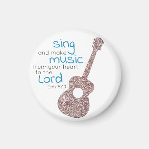 "Sing And Make Music..." Guitar Magnet