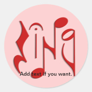 sing classic round sticker