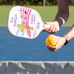 SING HALLELUJAH CHRIST IS RISEN Easter Pickleball Paddle
