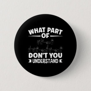 Sing Language Asl Teacher Asl Alphabet Pun 6 Cm Round Badge