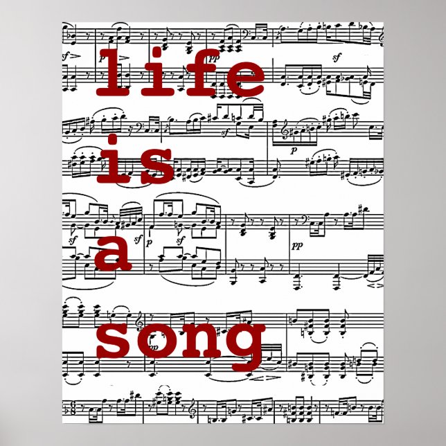 sing / life is a song poster (Front)