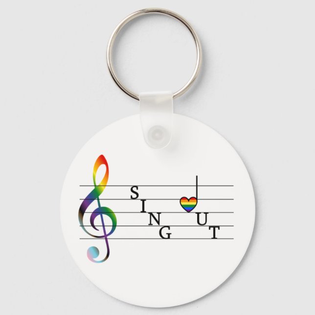 Sing Out Pride Key Ring (Front)
