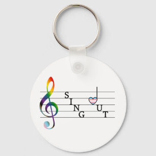Sing Out Trans Pride Key Ring