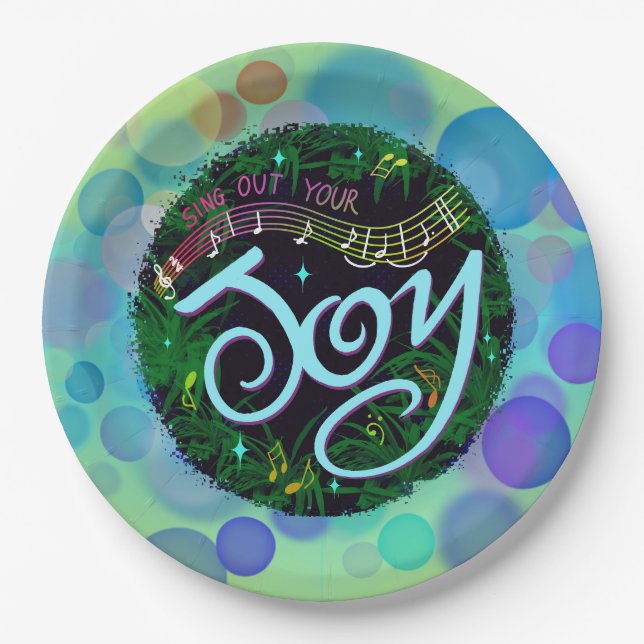 Sing Out Your Joy!  Paper Plate (Front)