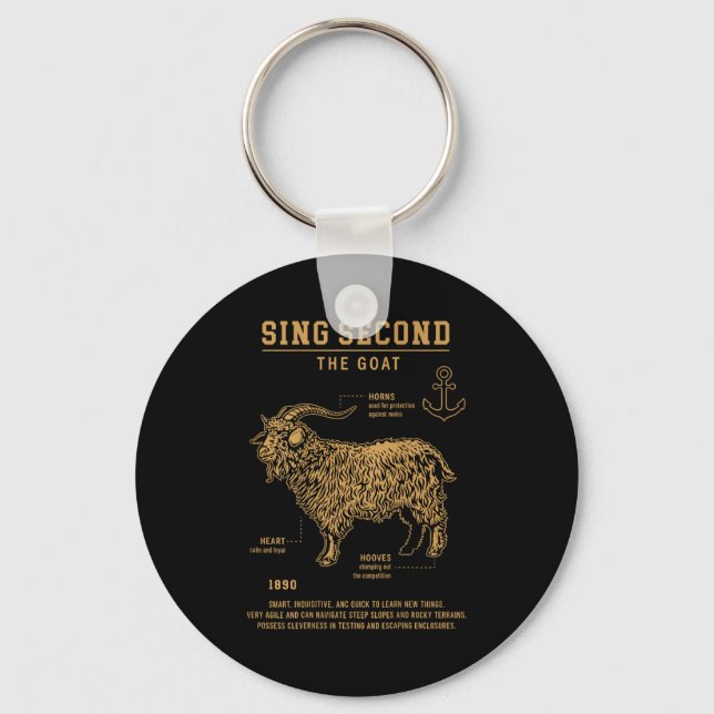 Sing Second The Goat (on Back)  Key Ring (Front)